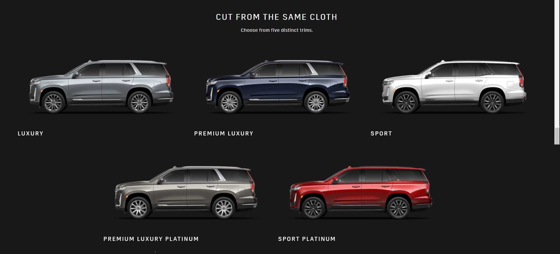 Cadillac escalade - характеристики, комплектации, фото, видео