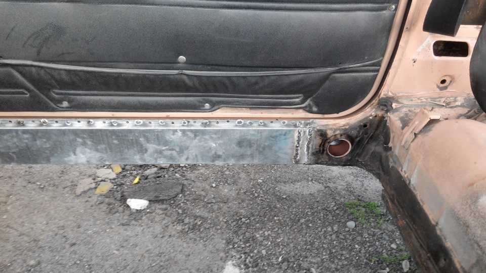 как поменять пороги на оке