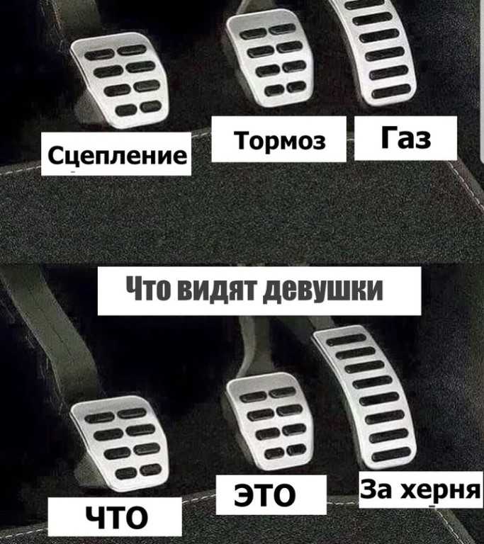 Газ тормоз сцепление педали где находятся