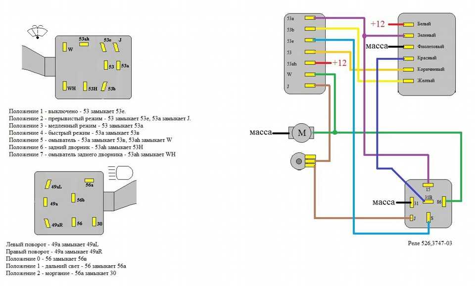 Электрическая схема поворотников уаз буханка