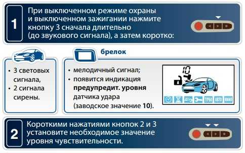 Как уменьшить чувствительность сигнализации starline a91