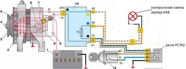 Схема электропроводки ваз 2105 карбюратор подключение генератора