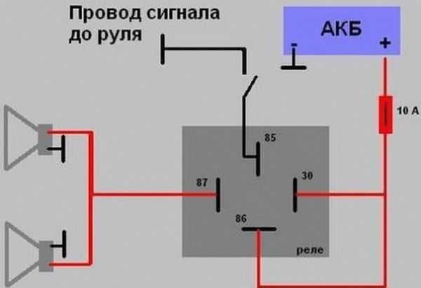 Подключение сигнала без реле схема подключения