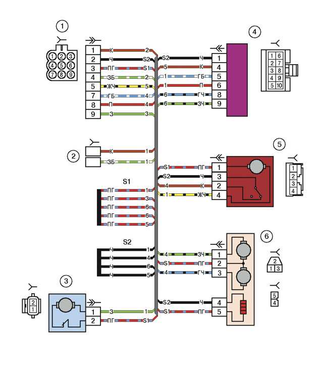 Электрическая схема лады приора в деталях