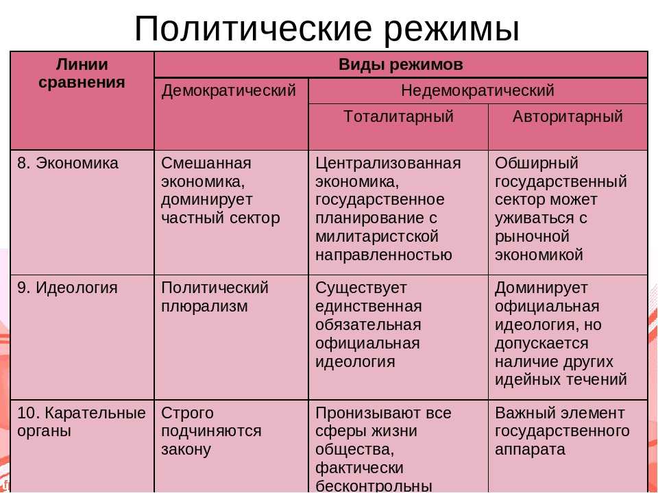 Политический режим проект