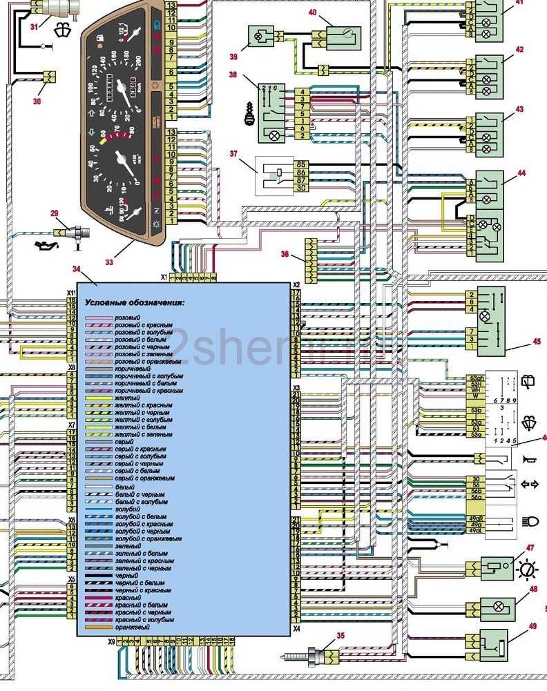 Схема подкапотной проводки ваз 2114 инжектор