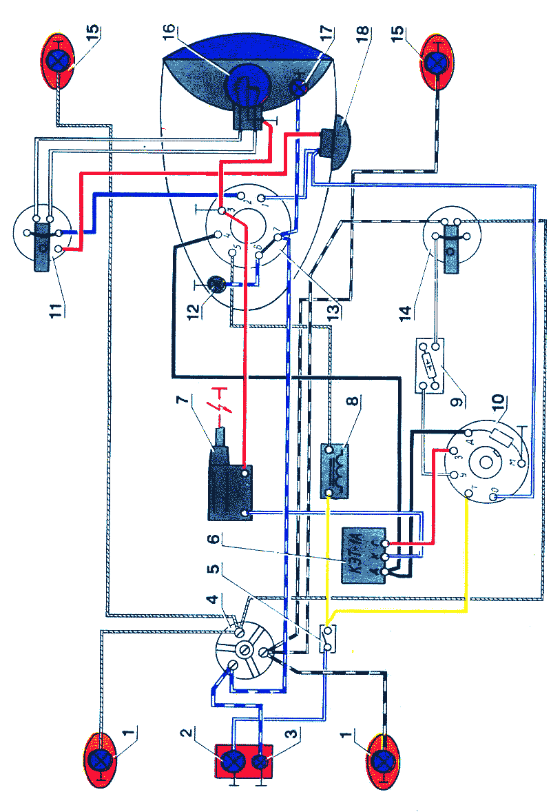 Электрическая схема мотоцикла минск 12 вольт