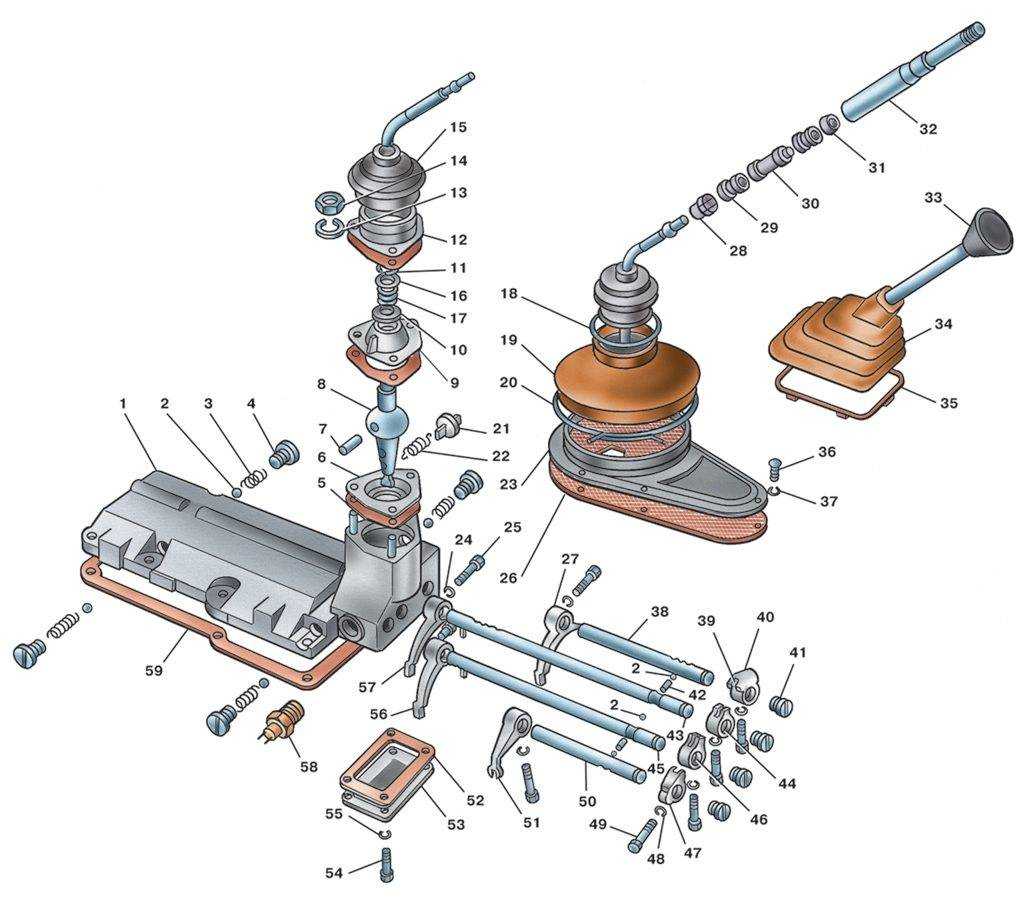 Механизм выбора передач шевроле нива схема - 91 фото