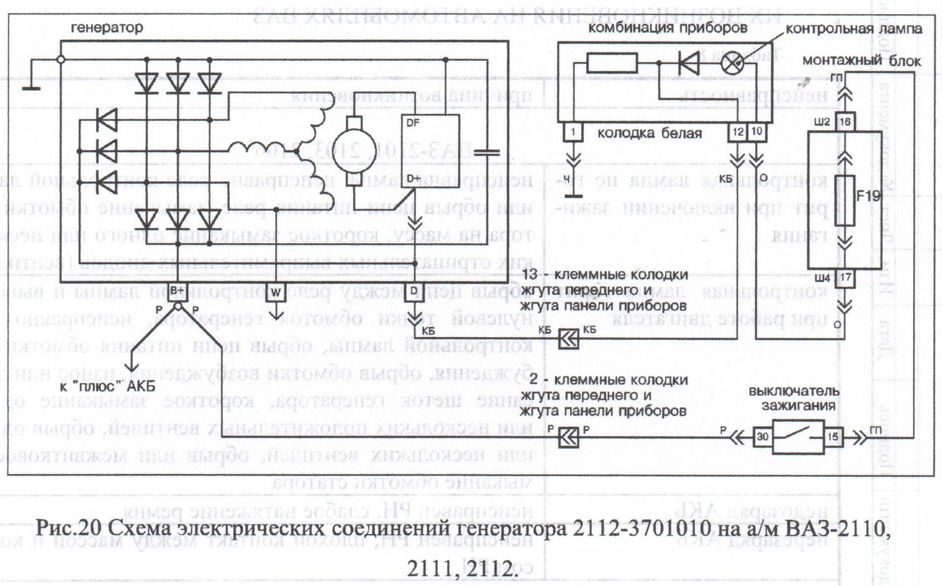 Какое напряжение должен выдавать генератор ваз 2109 инжектор